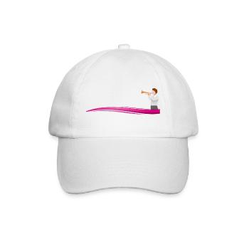Musician TROMPETER on Wave - Text Template - Baseball Cap - white/white - Front