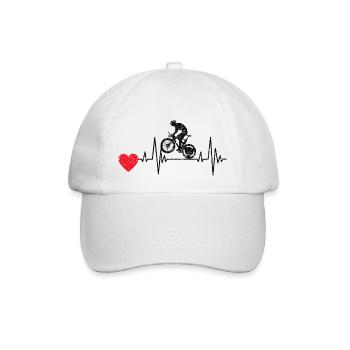 Fahrrad Radfahrer Fahrradfahrer Radfahren Radeln - Baseballkappe - Weiß/Weiß - Vorne