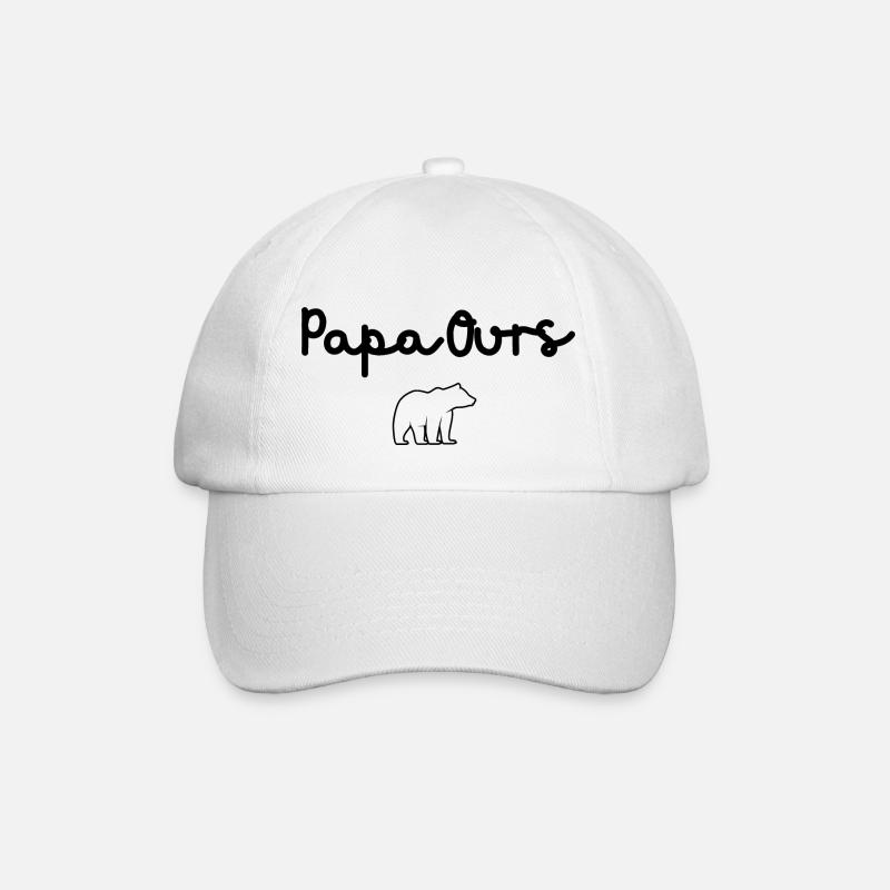 papa ours - papa ours cadeau papa - Casquette classique - blanc/blanc
