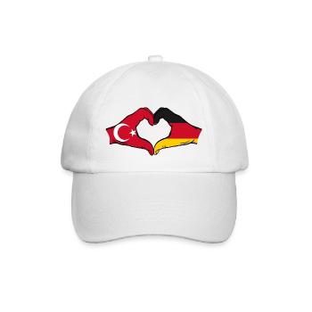 Turkey Germany Heart Shape with Hands - Baseball Cap - white/white - Front