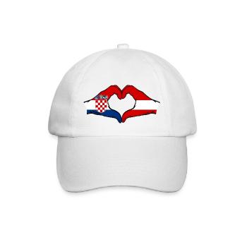 Croatie Autriche forme de coeur avec les mains - Casquette classique - blanc/blanc - Devant