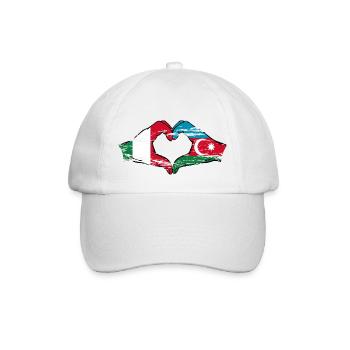 Italy Azerbaijan Heart Shape with Hands Used - Baseball Cap - white/white - Front