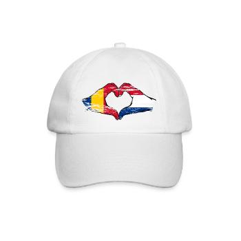 Romania Holland Heart Shape with Hands Used - Baseball Cap - white/white - Front