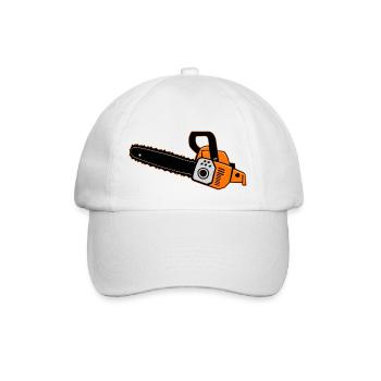 Chainsaw ORANGE - Baseball Cap - white/white - Front