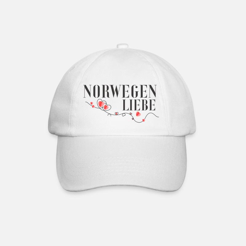 L’amour de la Norvège - Casquette classique - blanc/blanc