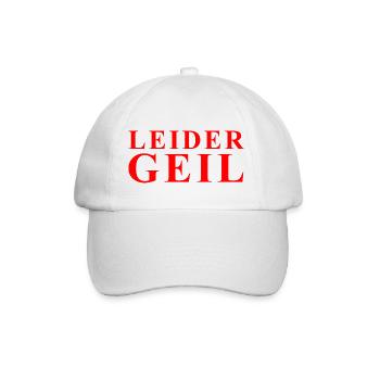 Malheureusement déclaration excitée en rouge - Casquette classique - blanc/blanc - Devant