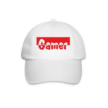 Gamer - Baseballkappe - Weiß/Weiß - Vorne