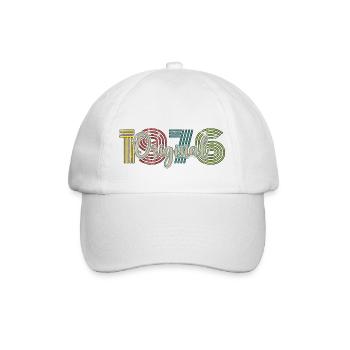 Vintage 1976 - Baseballkappe - Weiß/Weiß - Vorne