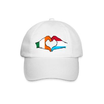 Irlande Drapeau du Luxembourg Aiguilles En Forme De Coeur - Casquette classique - blanc/blanc - Devant