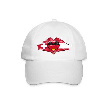 Switzerland Austria Germany Hands Herzused - Baseball Cap - white/white - Front