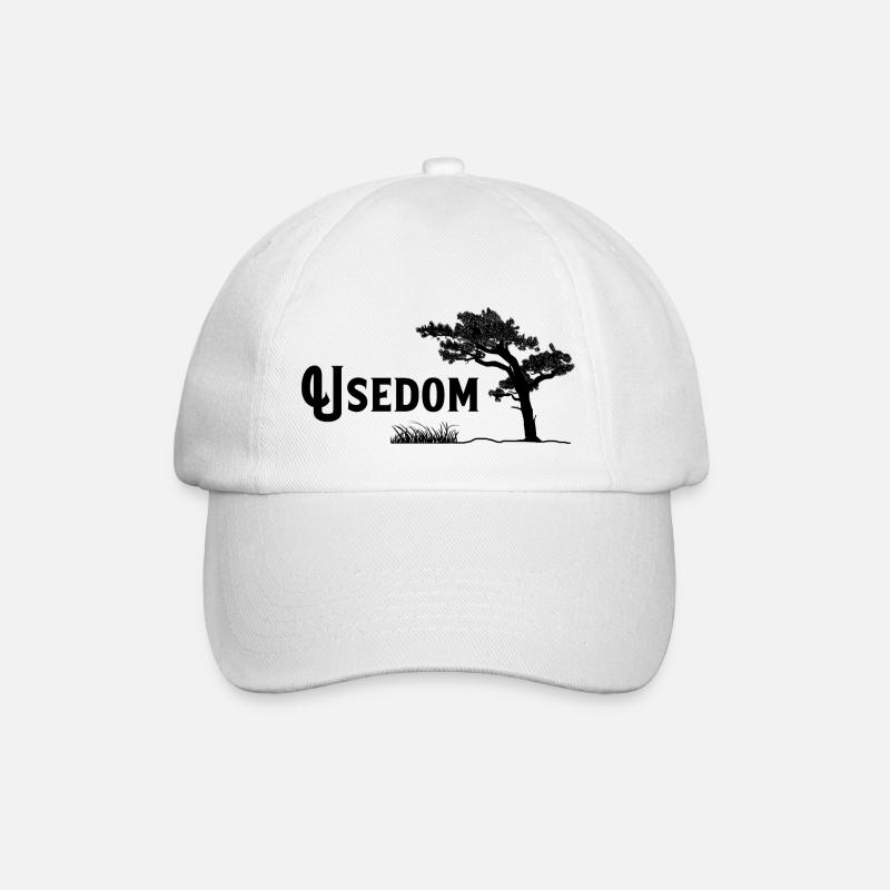Usedom, Perle der Ostsee - Baseballkappe - Weiß/Weiß