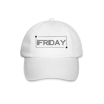 Happy Friday - Baseballkappe - Weiß/Weiß - Vorne