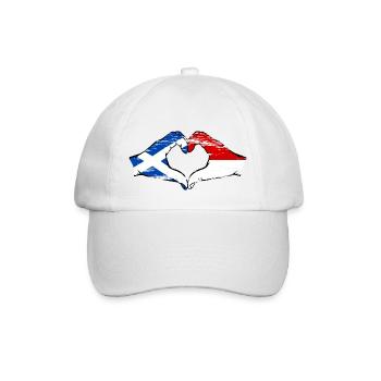 Ecosse Indonésie Drapeau Mains Coeur Utilisé - Casquette classique - blanc/blanc - Devant