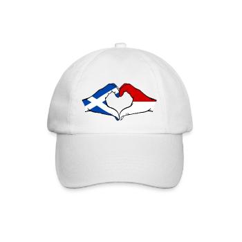 Ecosse Indonésie Drapeau Mains Coeur Forme - Casquette classique - blanc/blanc - Devant