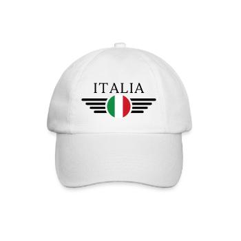 Italienisches Flair T-Shirt - Baseballkappe - Weiß/Weiß - Vorne