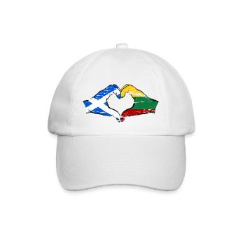Ecosse Lituanie Drapeau Mains Coeur Forme Utilisé - Casquette classique - blanc/blanc - Devant