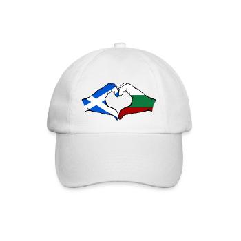 Ecosse Bulgarie Drapeau Mains Coeur En Forme - Casquette classique - blanc/blanc - Devant