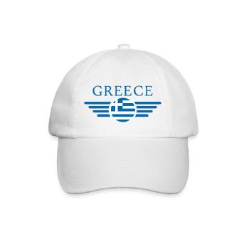 Griechenland Stil T-Shirt - Baseballkappe - Weiß/Weiß - Vorne
