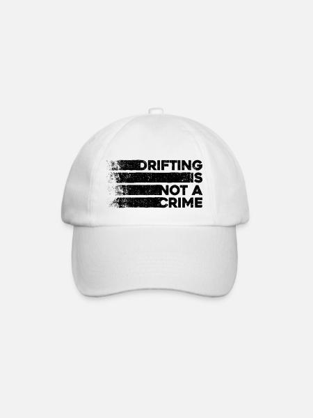 Drifting Is Not A Crime - Auto Liebhaber Geschenk - Baseballkappe - Weiß/Weiß