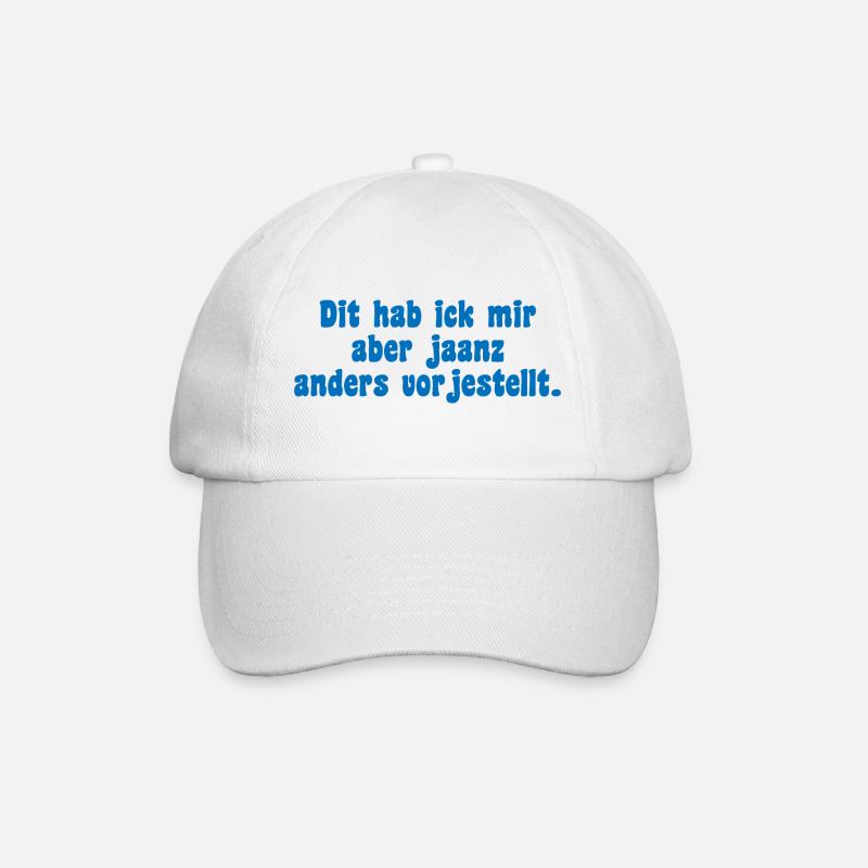 Berliner Icke Spruch - Baseballkappe - Weiß/Weiß