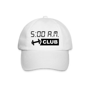 5 A.M. CLUB! - Baseballkappe - Weiß/Weiß - Vorne