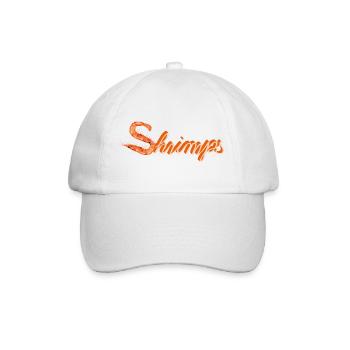 two shrimps or shrimps as funny typography - Baseball Cap - white/white - Front