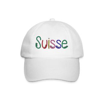 SWITZERLAND. HUMOR. COUNTRY. FLAG - Baseball Cap - white/white - Front