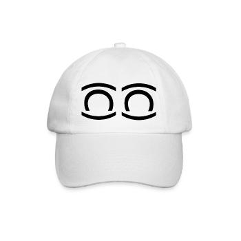 simple eye - Baseball Cap - white/white - Front