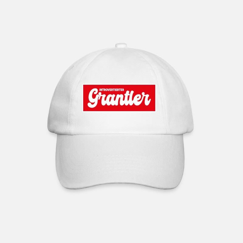 Introvertierter Grantler - Baseballkappe - Weiß/Weiß