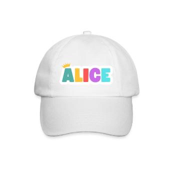 Alice! Personnalisable - Casquette classique - blanc/blanc - Devant