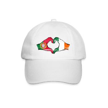 Portugal Irlande Drapeau Mains Coeur Forme Utilisé - Casquette classique - blanc/blanc - Devant