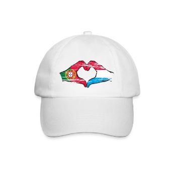 Portugal Aiguilles du drapeau luxembourgeois en forme de cœur utilisées - Casquette classique - blanc/blanc - Devant