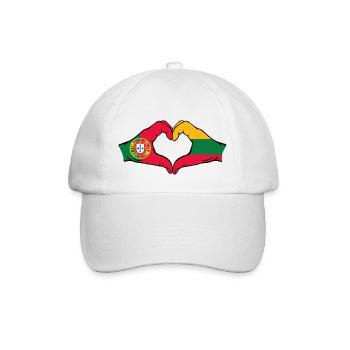 Portugal Lituanie Drapeau Mains Coeur Forme - Casquette classique - blanc/blanc - Devant