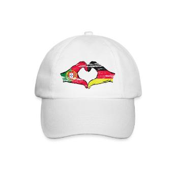 Portugal Allemagne Drapeau Mains Coeur Forme Utilisé - Casquette classique - blanc/blanc - Devant