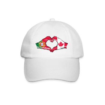 Portugal Canada Drapeau Mains Coeur Forme Utilisé - Casquette classique - blanc/blanc - Devant