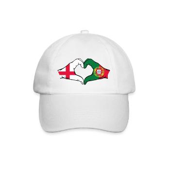 Angleterre Portugal Drapeau Mains Coeur Forme - Casquette classique - blanc/blanc - Devant