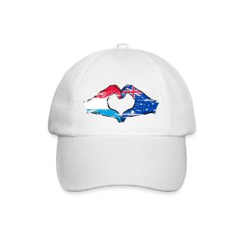 Drapeau luxembourgeois Australie en forme de cœur utilisé - Casquette classique - blanc/blanc - Devant