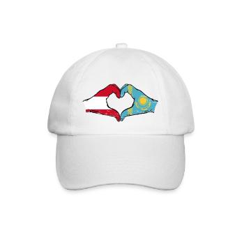 Autriche Kazakhstan Drapeau Mains Coeur Forme Utilisé - Casquette classique - blanc/blanc - Devant