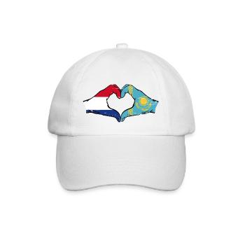 Hollande Kazakhstan drapeau mains forme de coeur utilisé - Casquette classique - blanc/blanc - Devant