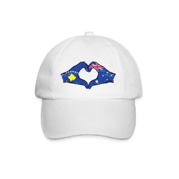 Kosovo Australie drapeau mains forme de coeur utilisé - Casquette classique - blanc/blanc - Devant