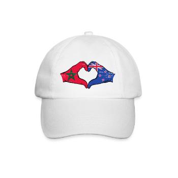 Drapeau du Maroc de la Nouvelle-Zélande Aiguilles Coeur Utilisé - Casquette classique - blanc/blanc - Devant