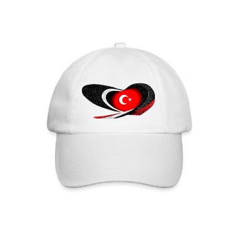Heartveat Turkey - Baseballkappe - Weiß/Weiß - Vorne