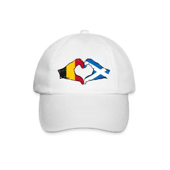 Belgique Ecosse Mains Forme Coeur Utilisé - Casquette classique - blanc/blanc - Devant