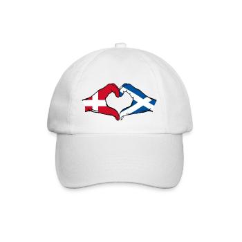 Denmark Scotland Hands Heart Shape - Baseball Cap - white/white - Front