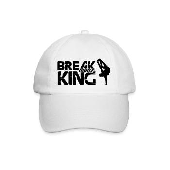 break dance king - Baseballkappe - Weiß/Weiß - Vorne
