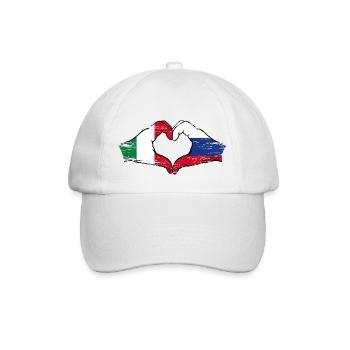 Italie Russie mains forme de coeur utilisé - Casquette classique - blanc/blanc - Devant