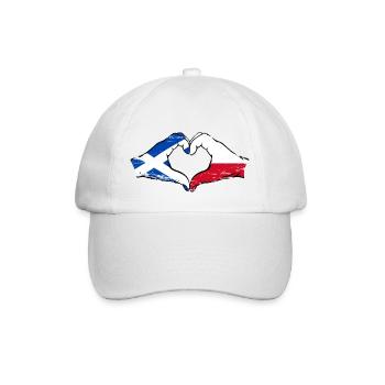 Ecosse Pologne Mains Coeur Forme Utilisé - Casquette classique - blanc/blanc - Devant