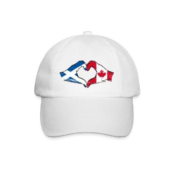 Écosse Canada mains en forme de coeur utilisé - Casquette classique - blanc/blanc - Devant