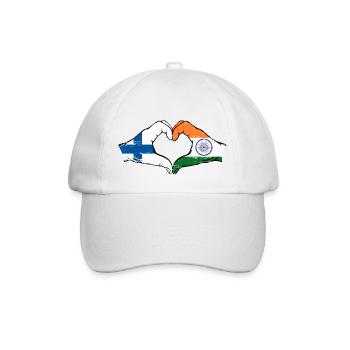 Finlande Inde mains forme de coeur utilisé - Casquette classique - blanc/blanc - Devant