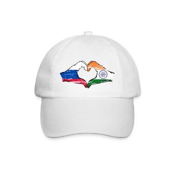Russie Inde mains forme de coeur utilisé - Casquette classique - blanc/blanc - Devant